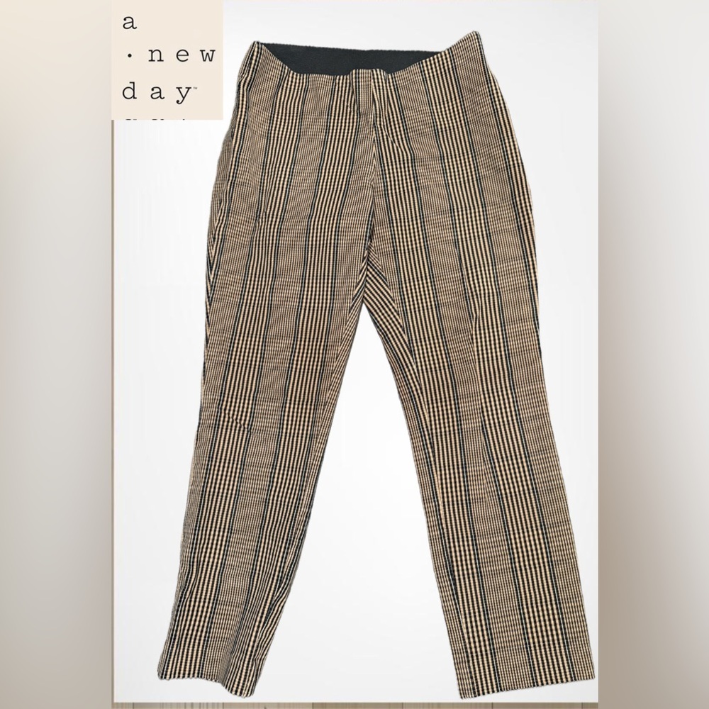 a new day Women's Brown and Black Striped Pants